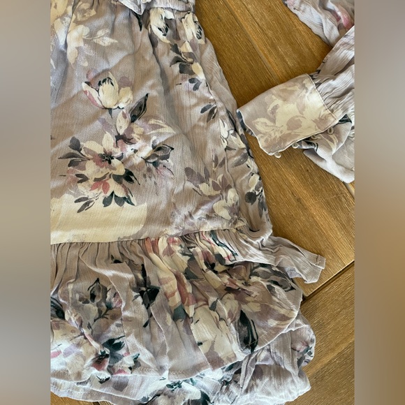 American Rag Cie Dress Purple Floral Boho Ruffle, Women's Size S - Picture 3 of 4